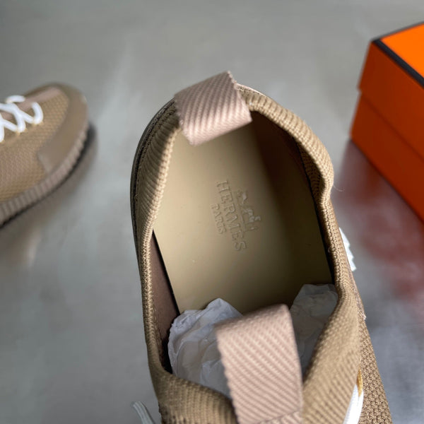 HM Men's 25 Lift Sneaker Olive Green Mesh Calfskin 703768