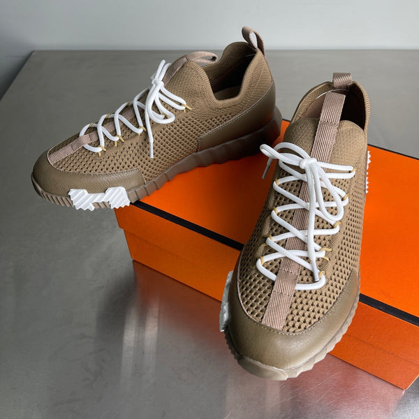 Sneaker HM da uomo 25 Lift in pelle di vitello verde oliva 703768
