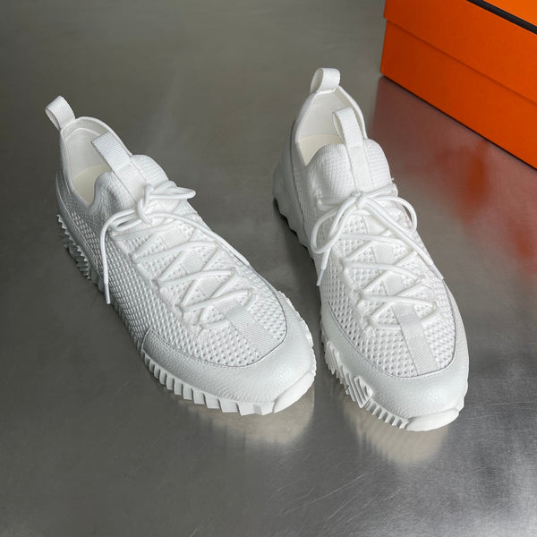 HM Men's 25 Lift Sneaker White Mesh Calfskin 703771