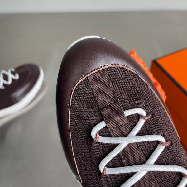 HM Men's 25 Lift Sneaker Dark Brown Mesh Calfskin 703774