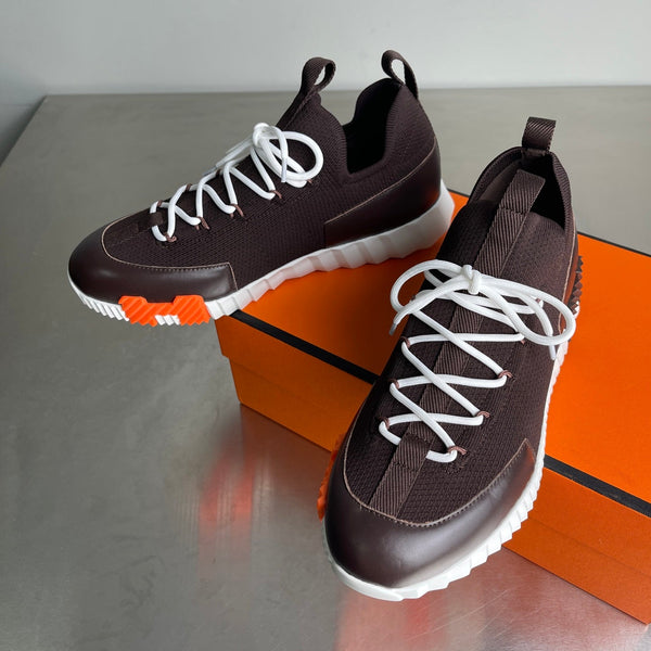 Sneaker HM da uomo 25 Lift in pelle di vitello a rete marrone scuro 703774