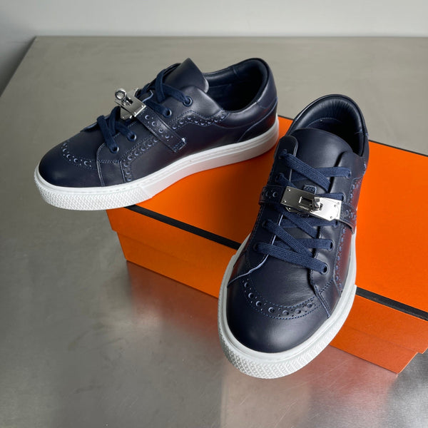 Sneaker da uomo HM Day in pelle di agnello blu navy 703791