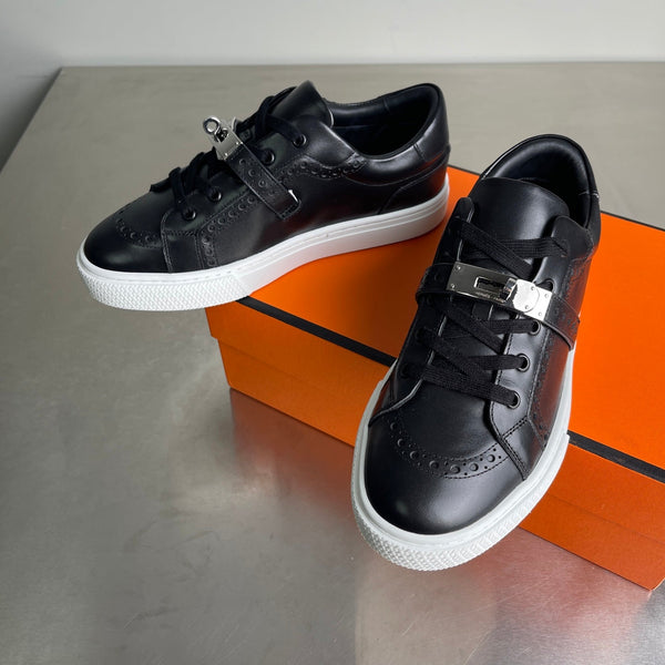 Sneaker da uomo HM Day in pelle di agnello nera 703792