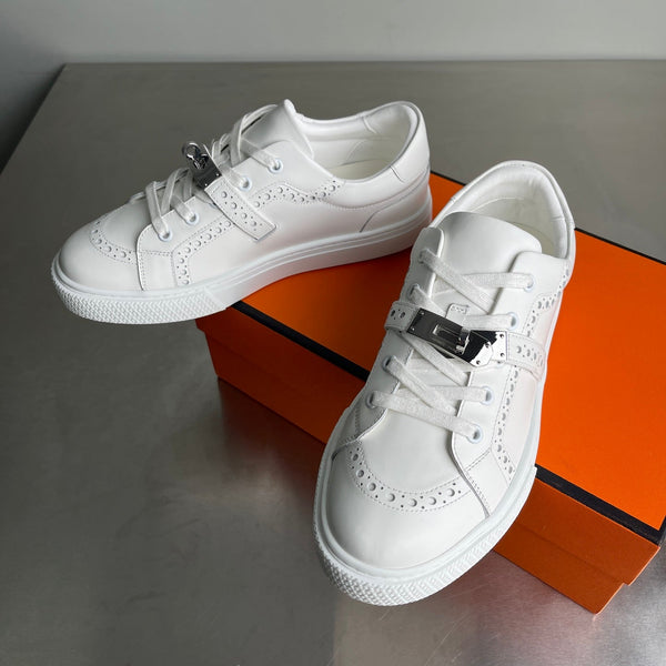 Sneaker da uomo HM Day in pelle di agnello bianca 703793