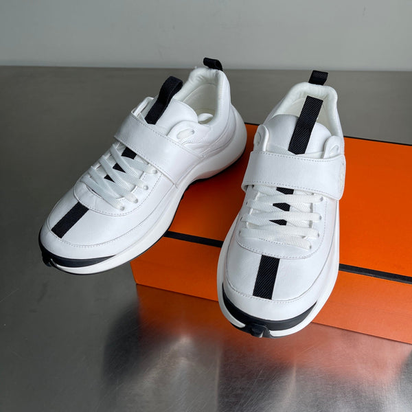 Sneaker Loop da uomo HM in pelle di vitello bianca 741463