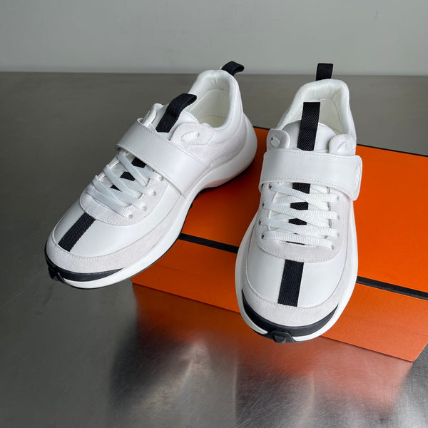 Sneaker Loop da uomo HM in pelle di vitello scamosciata bianca 741464