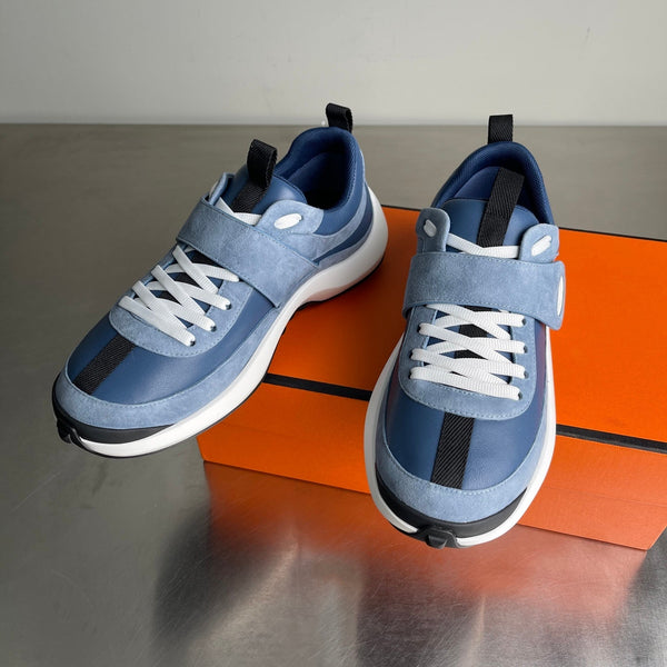 Sneaker Loop da uomo HM in pelle di vitello scamosciata blu 741466