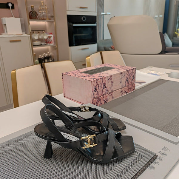 Jimmy 25 Jess Sandals Black Leather 240096