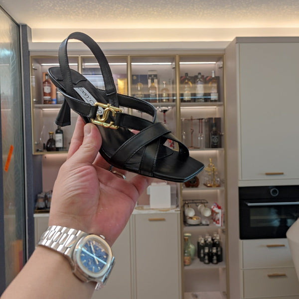 Jimmy 25 Jess Sandals Black Leather 240096