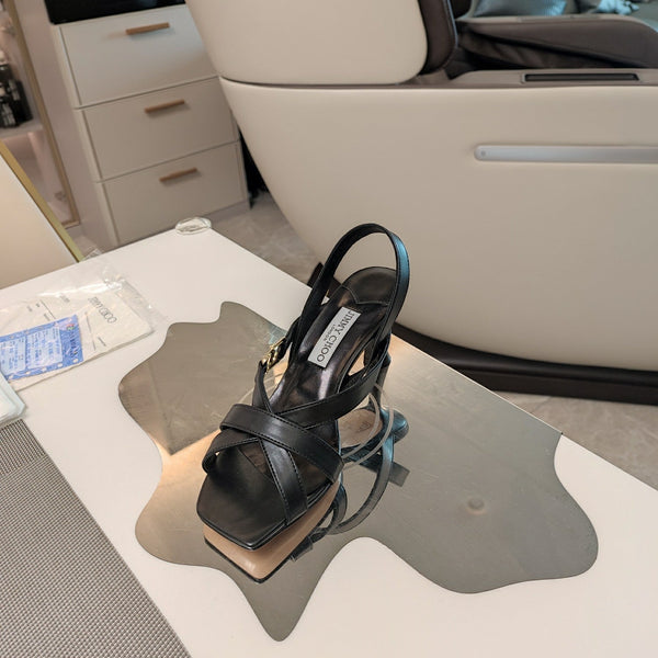 Jimmy 25 Jess Sandals Black Leather 240096