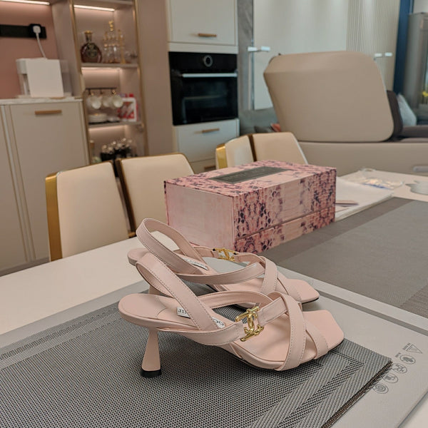 Jimmy 25 Jess Sandals Pale Pink Leather 240098