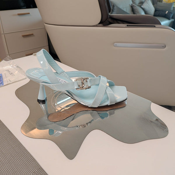 Jimmy 25 Jess Sandals Baby Blue Patent Leather 240099