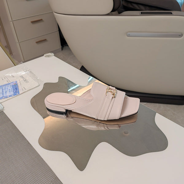 Jimmy 25 Slippers Nude Nappa Leather 240103