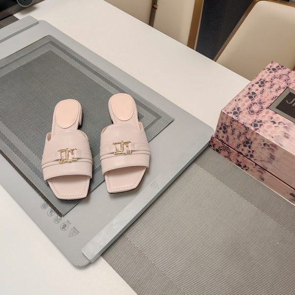 Jimmy 25 Slippers Nude Nappa Leather 240103