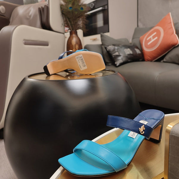 Jimmy 25 Kyda Nappa Sandals 55MM Ncs Blue Leather 240107