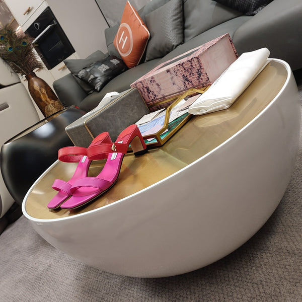 Jimmy 25 Kyda Nappa Sandals 55MM Fuchsia and Pink Leather 240108