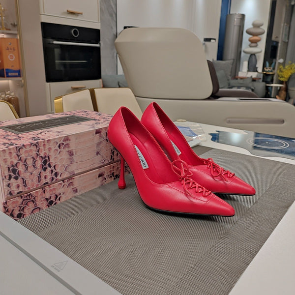 Jimmy 25 Pump High Heels Red Cowhide 240003