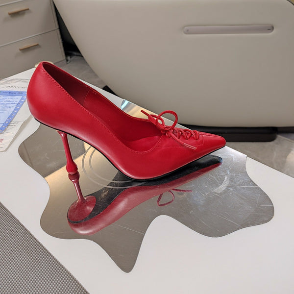 Jimmy 25 Pump High Heels Red Cowhide 240003