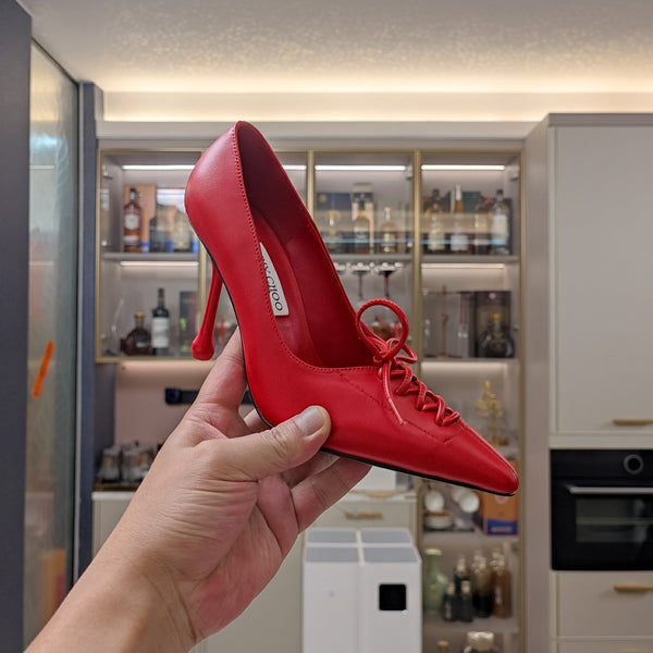 Jimmy 25 Pump High Heels Red Cowhide 240003
