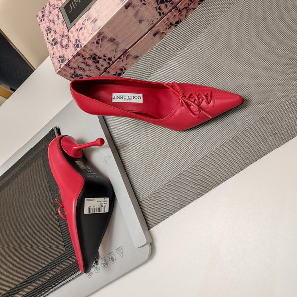 Jimmy 25 Pump High Heels Red Cowhide 240003