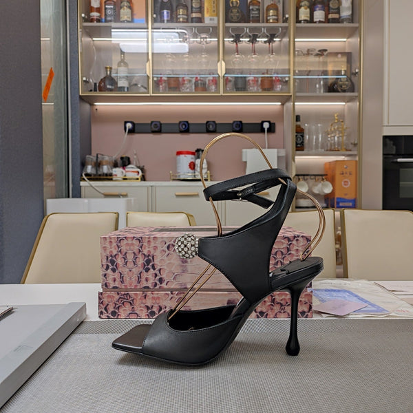 Jimmy 25 Orb 100 Sandal Black Nappa Leather 240017