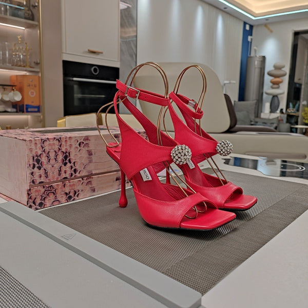 Jimmy 25 Orb 100 Sandal Red Nappa Leather 240018