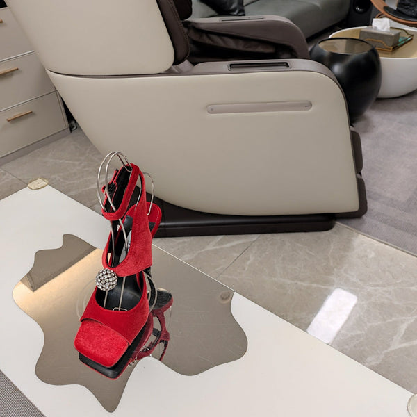 Jimmy 25 Orb 100 Sandal Ruby Red Velvet 240020