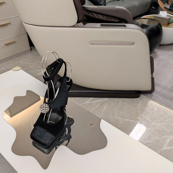 Jimmy 25 Orb 100 Sandal Black Velvet 240021