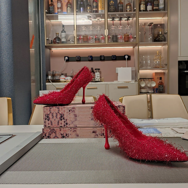 Jimmy 25 Ixia 100 Pump Ruby Red Tinsel 240024