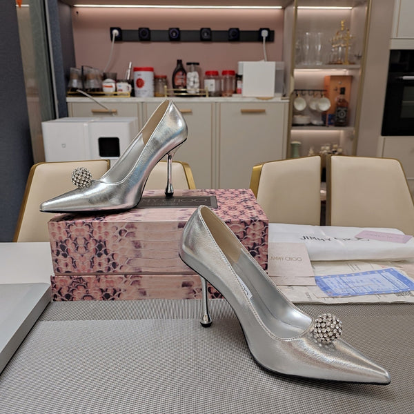 Jimmy 25 Orb Pump 100 Silver Cowhide 240045