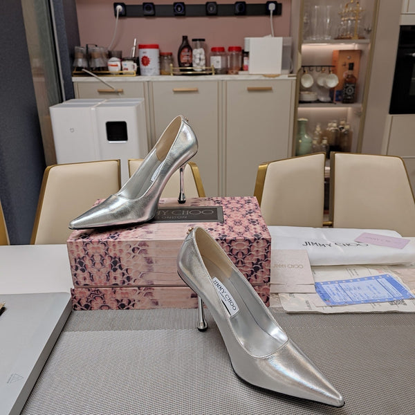 Jimmy 25 Love 100 Pump Silver Cowhide 240038