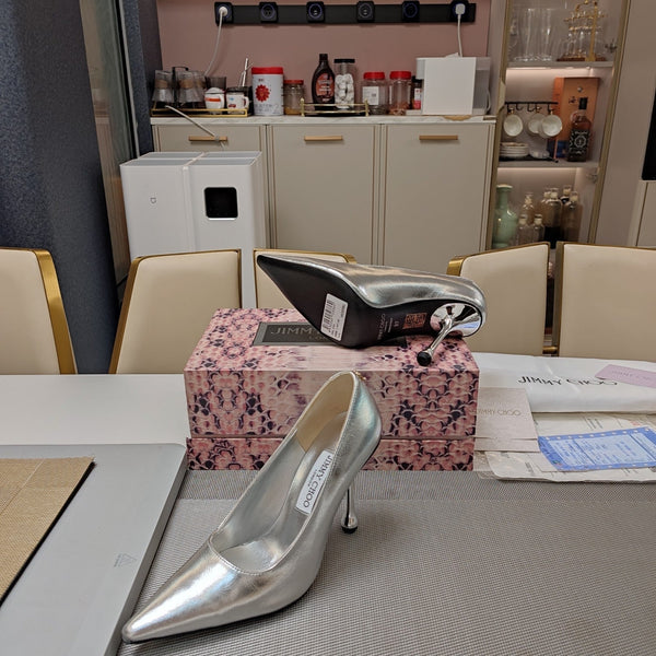 Jimmy 25 Love 100 Pump Silver Cowhide 240038