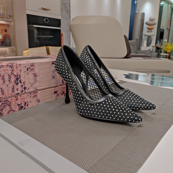 Jimmy 25 Love 100 Pump Black Mesh 240041