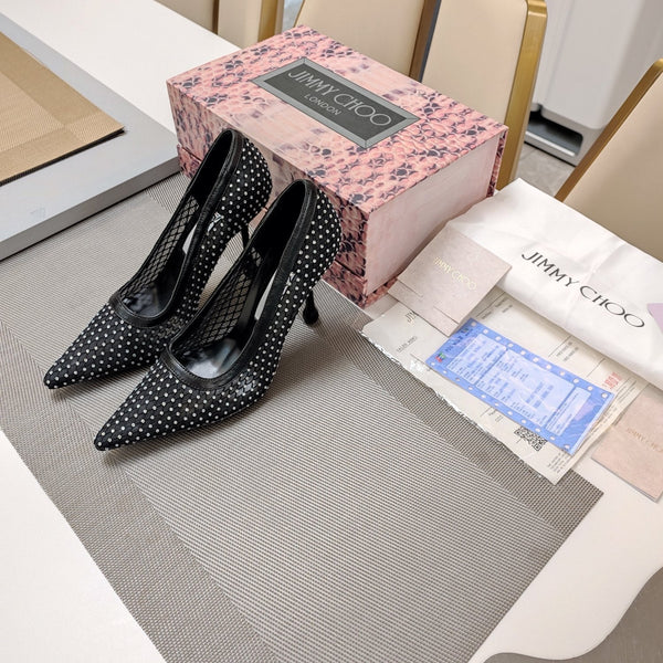 Jimmy 25 Love 100 Pump Black Mesh 240041