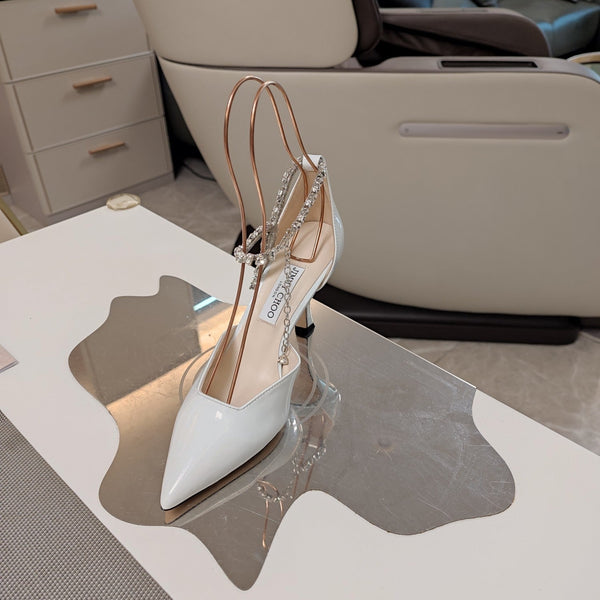 Jimmy 25 Stevie 80 Pumps White Patent Leather 240029