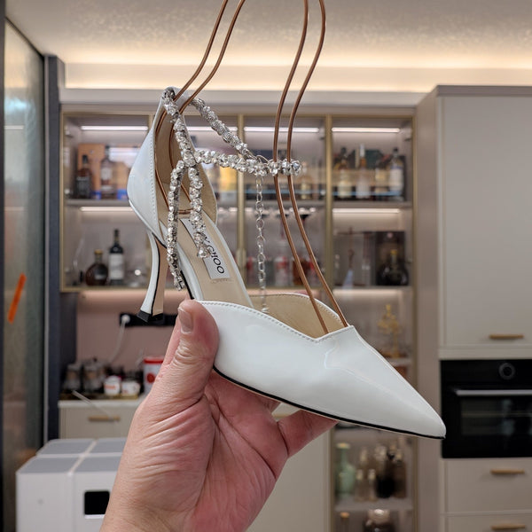 Jimmy 25 Stevie 80 Pumps White Patent Leather 240029