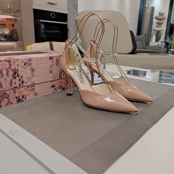 Jimmy 25 Stevie 80 Pumps Nude Pink Patent Leather 240030