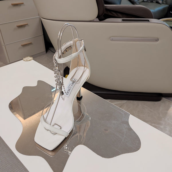 Jimmy 25 Verity Sandal 70 White Leather 240034