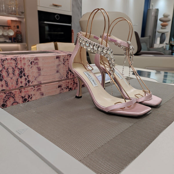 Jimmy 25 Verity Sandal 70 Lemonade Pink Silk 240035