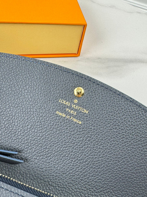 LV Emilie Wallet Black Beige Monogram Empreinte Leather 221541