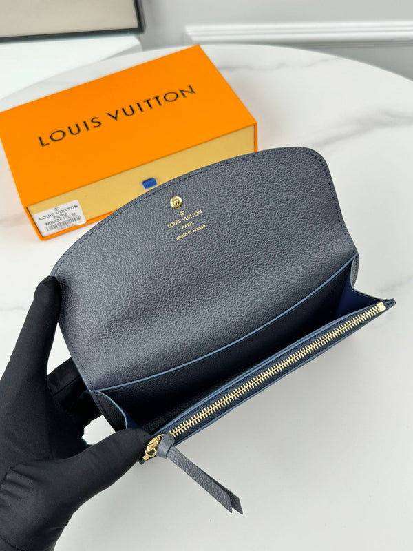 LV Emilie Wallet Black Beige Monogram Empreinte Leather 221541