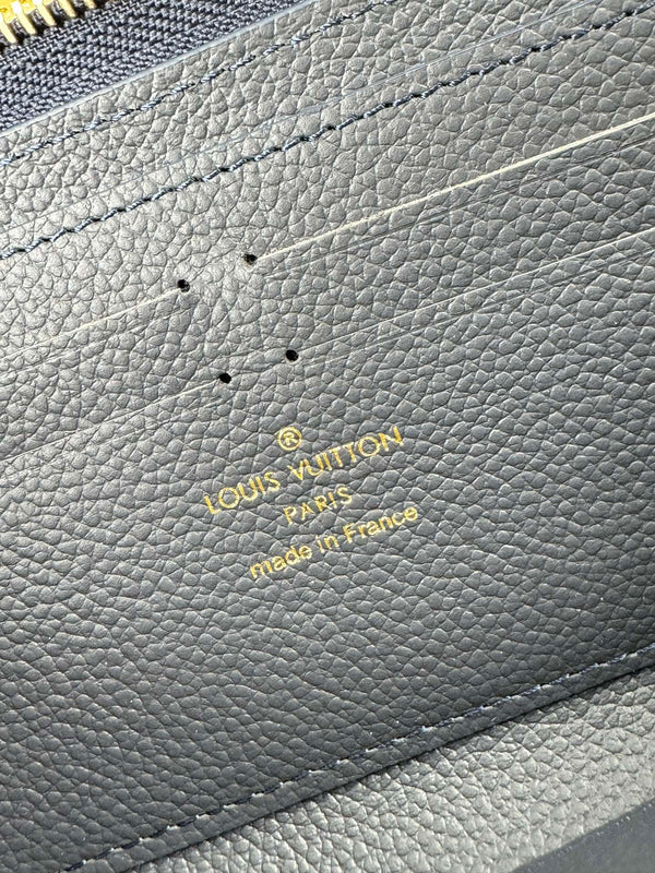 Portafoglio LV Clemence Nero Beige Monogram Empreinte Pelle 221542