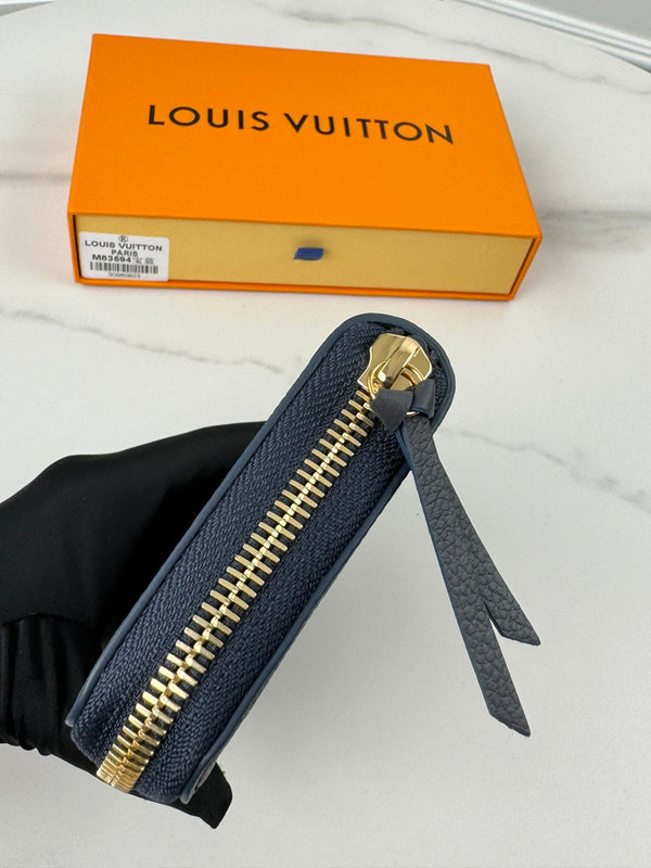 Portafoglio LV Clemence Nero Beige Monogram Empreinte Pelle 221542