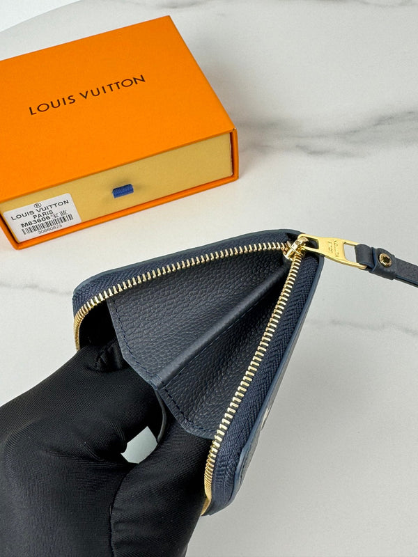 LV Zippy Coin Purse Black Beige Monogram Empreinte Leather 221544