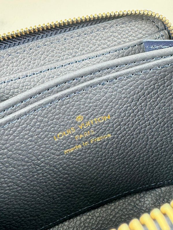 LV Zippy Coin Purse Black Beige Monogram Empreinte Leather 221544