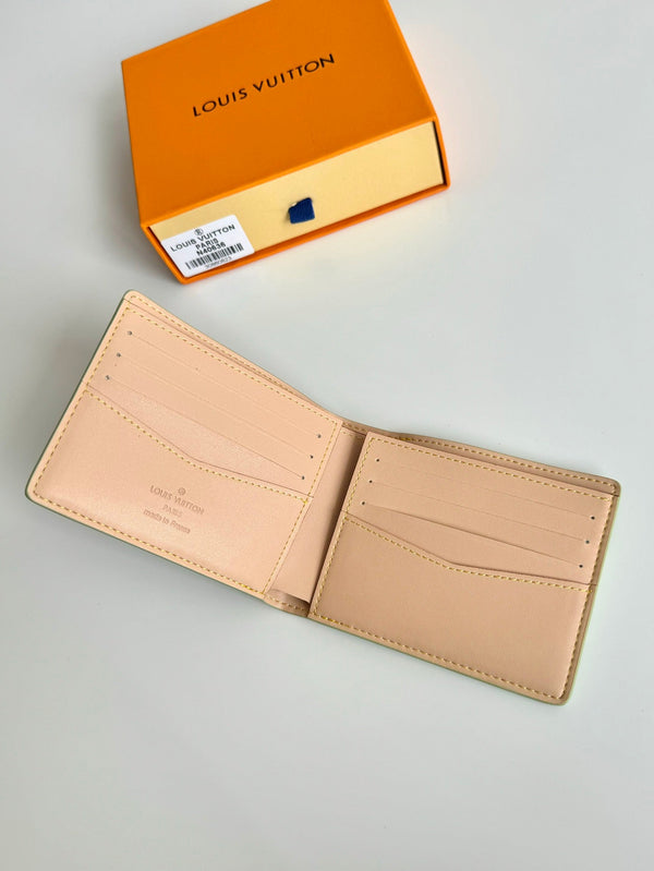 Portafoglio sottile LV x Tyler in tela Damier verde da golf 221434