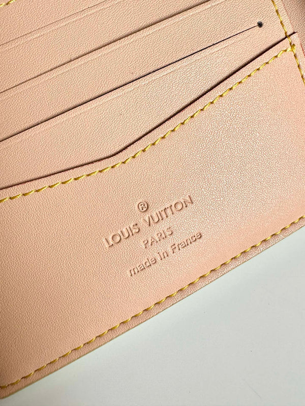 Portafoglio sottile LV x Tyler in tela Damier verde da golf 221434