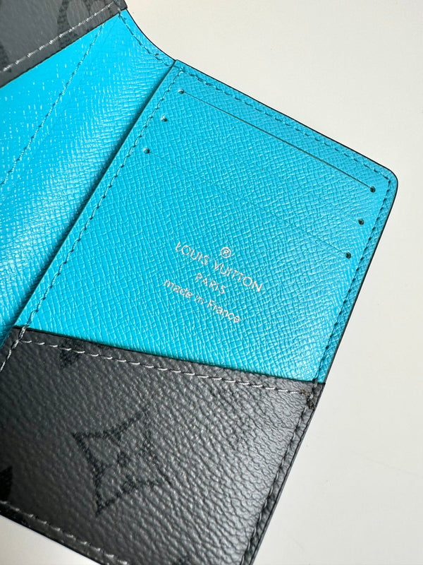 LV Pocket Organizer Turquoise Monogram Eclipse Canvas 221449