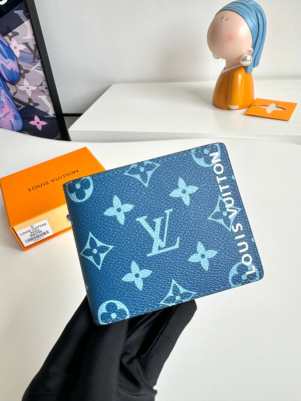LV M82798 Multiple Wallet Blue Brown Monogram Canvas 221260
