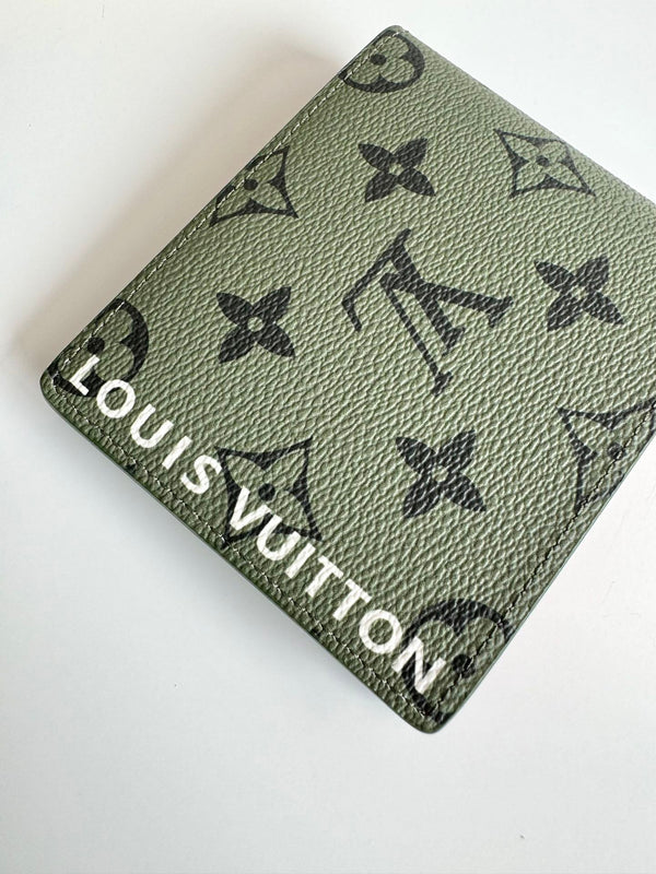 LV M82798 Multiple Wallet Green Red Monogram Canvas 221262